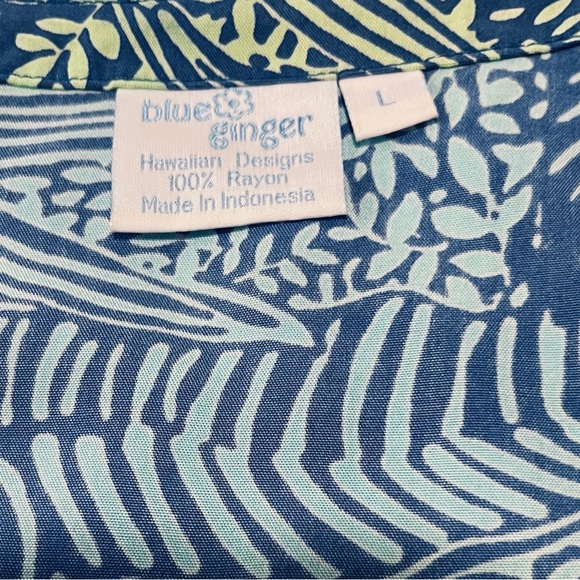 Blue Ginger Hawaiian Designs sleeveless scoop neck dress Women’s size Large. - Picture 4 of 6